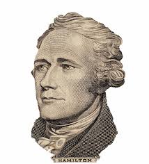 Portret Van Alexander Hamilton, President Van De VS Stock Afbeelding