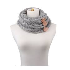 Echarpe châle femme vintage orient. Echarpes Hiver Ronde Boutons Foulard Femme Epais Laine