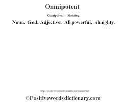 Omnipotent Definition Omnipotent Meaning Positive Words Dictionary In 2020 Positive Words Words Meant To Be