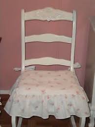 shabby chic ruffled dining chair seat