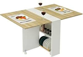 A foldable table or collapsible table always folding tv trays or tray tables are a great solution for small spaces where surface area is always in demand. Amazon Com Folding Dining Table