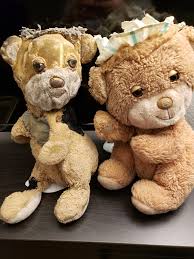While the user equips the item, the user can click anywhere on the screen to place a bear, indicated by a laser. My Brother And I Each Received Identical Teddy Bears When We Were Born I Lived Mine Just A Bit More Wellworn