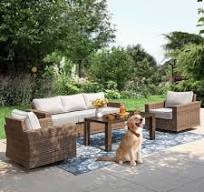 Phi Villa Outdoor Rattan Sofa Sectional Set Patio Furniture