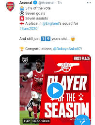 1.645.164 beğenme · 119.664 kişi bunun hakkında konuşuyor. Bukayo Saka 19 Has Been Named Arsenal S Player Of The Season 2020 2021 Report Minds