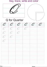 Cursive Captial Letter Q Worksheet Cursive Worksheets Letter Q Worksheets Cursive Writing Worksheets