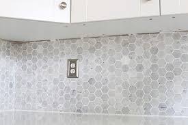 How To Install A Marble Hexagon Tile Backsplash Just A Girl And Her Blog Hexagon Tile Backsplash Octagon Tile Backsplash Tile Backsplash