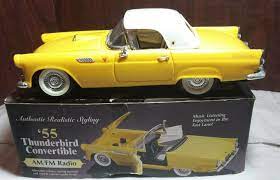 Vtg Novelty 1955 Yellow Ford Thunderbird Convertible Am Fm Transistor Radio Ebay This Is An Affiliate Link If You Transistor Radio Ford Thunderbird Radio