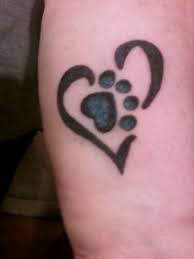 Paw print heart tattoo | paw print tattoos designs, ideas and meaning. 68 Paw Print Dog Paw Tattoo