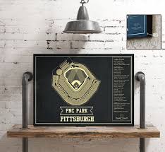Pittsburgh Pirates Pnc Park Vintage Seating Chart Baseball
