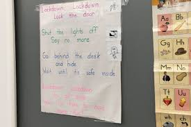 A safety drill is a drill that is practised to prepare people for an emergency. A Kindergarten Nursery Rhyme Teaches Kids To Hide During School Shooting Vox