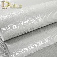 10m home improvement wall paper modern fashion non woven flocking wallpaper rolls for bedroom background wall 5 colors r19 wallpaper roll wall paper modernflocking wallpaper aliexpress 10m home improvement wall paper modern fashion non woven flocking wallpaper rolls for bedroom background wall 5 colors r19