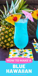 Regenboog paradise cocktail met blue curacao en malibu | vega recepten. The Blue Hawaiian Cocktail The Kitchen Magpie