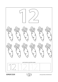 Numbers Coloring Book For Kids Number 12 Coloring Books Kids Coloring Books Numbers For Kids