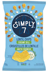 Low carb lentil chips : Sea Salt Lentil Chips Gluten Free Plant Based Simply 7 Snacks