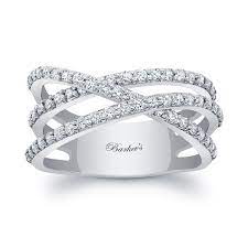 Barkev S White Gold Criss Cross Wedding Band 8186w Barkev S Criss Cross Engagement Ring Infinity Ring Wedding Diamond Infinity Band