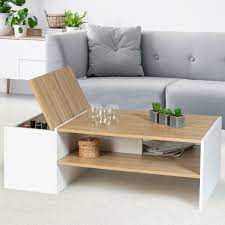 table basse coffre bois et blanc izia contemporaine table basse bar table basse table basse contemporaine