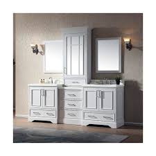 Mfi medical carries reliable cabinet brands such as harloff and clinton. Arielariel M085d Stafford 86 Free Standing Double Basin Vanity Set With Wood Cabinet Quartz Vanity Top Framed Mirrors And Medicine Cabinet White Dailymail