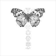 See more ideas about white butterfly tattoo, butterfly tattoo, white butterfly. Realistic Black And White Butterfly And Small Geometric Figures Tattoo Design Tattooimages Biz