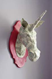 Kann sich das gleichgewicht zuungunsten der stabilität noch verlagern. Klasse Pappmache Figur Zum Selber Basteln Paper Mache Animal Head Paper Mache Animals Animal Heads