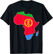 Where is eritrea located on the map? Amazon Com Love Eritrea With Eritrean Flag In Africa Map Eritrea Pride T Shirt Clothing