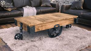 Large coffee table restoration hardware rustic farmhouse style vintage solid wood furniture pallet cart. Furniture Factory Carts On Behance