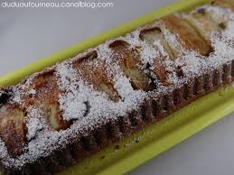 Verser la moitié de la préparation dans le moule. Gateau Poire Nutella Dudu Au Fourneau