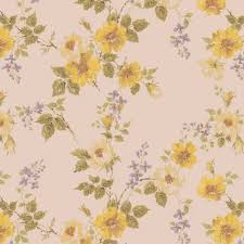 Floral Vintage Wallpaper Yellow Flowers 1950s Vintage Antique Wallpaper Vintage Floral Wallpapers Antique Wallpaper Floral Wallpaper