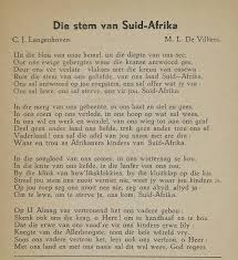 Die Stem Van Suid Afrika Moedertaal Betekenisvolle Woorden Gedichten