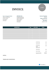 free invoice templates download all formats and industries invoiceberry