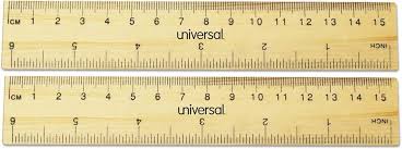 Amazon.com: Universal UNV59024 6 in. Long Standard/Metric Flat Wood Ruler  (2/Pack) : Tools & Home Improvement