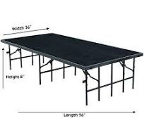 Amazon.com: Escenario portátil con alfombra, elevador de plataforma de piso  para eventos para fiestas al aire libre y pista de baile, elevador ...