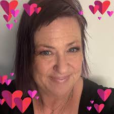 One of my paintings of a little red heart shaped balloon that has been  painted in acrylics!