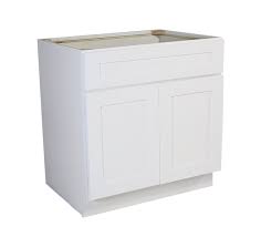 Hampton bay shaker assembled 30x23.5x15 in. Ebern Designs Frits Fully Assembled 36x34 5x24 In Kitchen Sink Base Cabinet In White Wayfair