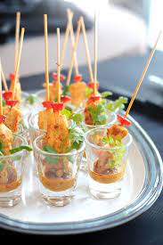 Shot Glass Appetizers Chicken Satay Mini Appetizers Appetizer Recipes Food