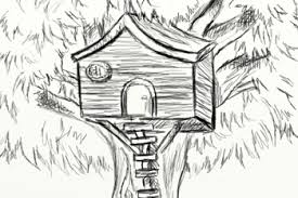 How to draw a picture of a house with trees. How To Build A Treehouse