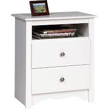 To create a perfect bedtime reading nook. Prepac Monterey Tall 2 Drawer Nightstand With Open Shelf White Walmart Com Walmart Com