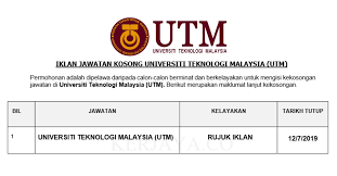 Universiti malaysia putrajaya swasta atau kerajaan. Jawatan Kosong Terkini Universiti Teknologi Malaysia Utm Kerja Kosong Kerajaan Swasta