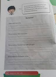 Poin Besar Tolong Donk Buatin My Journal Hal 44 Chapter 3 Buku Paket Bhs Inggris Kurtilas Kelas Brainly Co Id