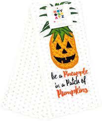 A humble essential for any kitchen, unique dish towels are our favorite way to add a splash of. Novogratz Be A Pineapple In A Patch Of Pumpkins Jack O Lantern Face Pineapple Halloween Kitchen Towel Set Soft Cotton Dishtowels Buy Online At Best Price In Uae Amazon Ae
