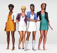A Texture And Channel Edit Of The Here To Stay Sweetdevil Sims Clothes For Women Club Dresses Fashion