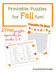 Choose another fun and educational activity to keep your kids busy. Subscriber Freebie Fall Puzzles The Frugal Homeschooling Mom