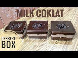 Resep Milk Coklat Dessert Box Kekinian Youtube Desserts Dessert Boxes Chocolate Deserts
