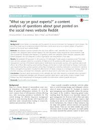 Download k health | telehealth and enjoy it on your iphone, ipad, . Pdf What Say Ye Gout Experts A Content Analysis Of Questions About Gout Posted On The Social News Website Reddit