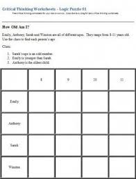 Critical Thinking Worksheets For Kids Critical Thinking Logic And Critical Thinking Reading Skills Worksheets