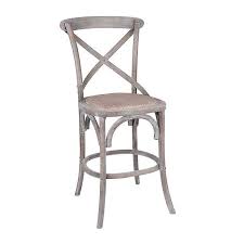 Gray Wood X Back Rattan Seat Counter Stool Kirklands Wood Counter Stools Modern Counter Stools Round Back Dining Chairs