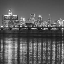 Felicia Fullwood Detroit On Instagram Detroit In Black And White Detroit Skyline Black And White Photo Wall Cityscape