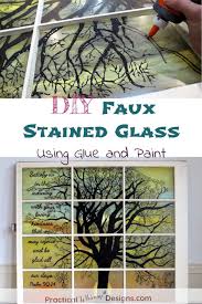 Faux stained glass video tutorial. Faux Stained Glass Window Art Silhouette Practical Whimsy Designs