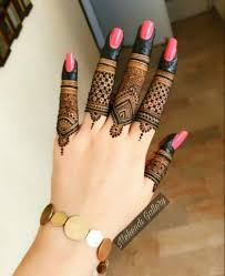 Pink Tip Finger Henna Mehndi Designs Mehndi Creation In 2020 Mehndi Designs For Fingers Finger Henna Designs Simple Mehndi Designs Fingers