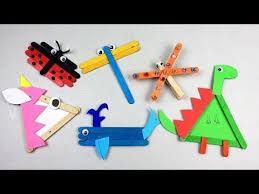 6 Easy Popsicle Stick Crafts For Kids Simple Cute Diy Animals Toys Youtube Popsicle Stick Crafts For Kids Craft Stick Crafts Kids Popsicle