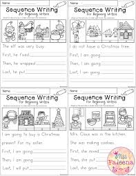 December Sequence Writing For Beginning Writers Sequence Writing Kindergarten Writing Writing Skills